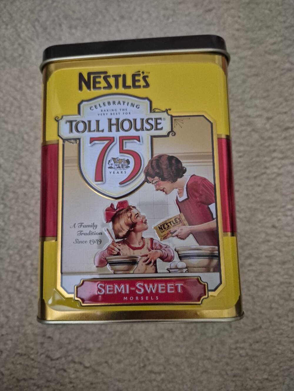 Nestles toll house 75th anniversary tin